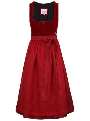 Dirndl Rabenstein 70cm Länge feuerrot