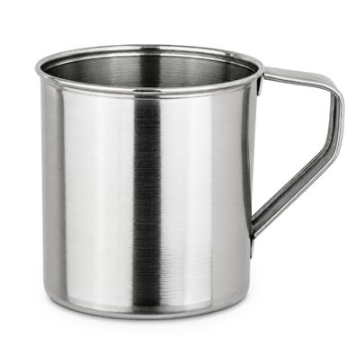 Moritz Edelstahlbecher 450 ml mit Henkel Campingbecher Tasse Kaffeebecher rostfrei Ou