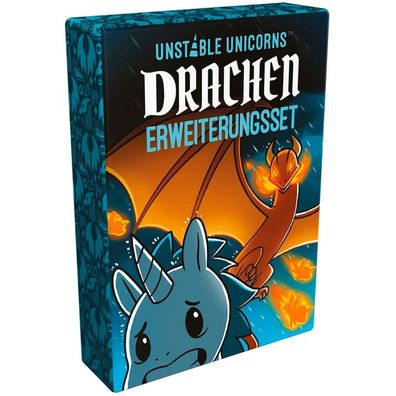 Asmodee Unstable Unicorns - Drachen Erweiterungsset, Kartenspiel (Erweiterung)