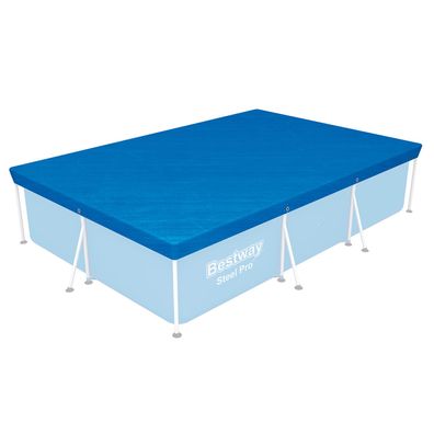 PE-Abdeckplane passend für 300 x 201 x 66 cm Pools, blau, eckig