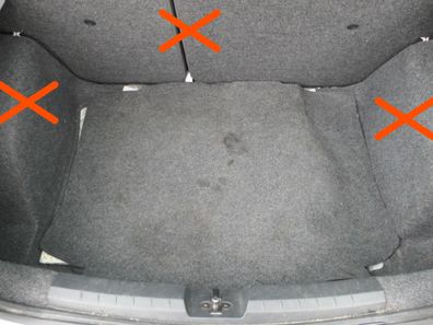 Seat Ibiza 6J Verkleidung Teppich Kofferraum anthrazit 6J0863463C