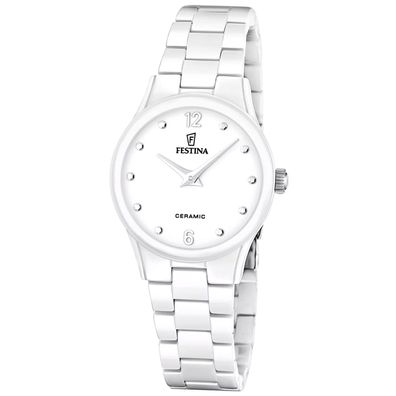 Festina Damen-Armbanduhr Keramik Weiß F20751/1