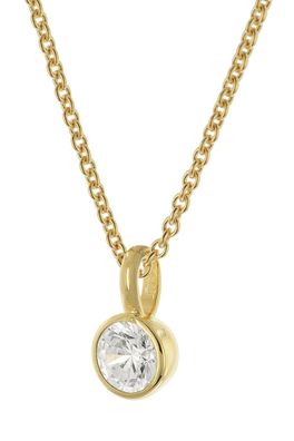 trendor Schmuck Damen-Halskette 925 Silber Vergoldet mit Zirkonia-Anhänger 21966