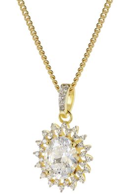 trendor Schmuck Halskette Zirkonia-Anhänger 925 Silber Vergoldet 21895