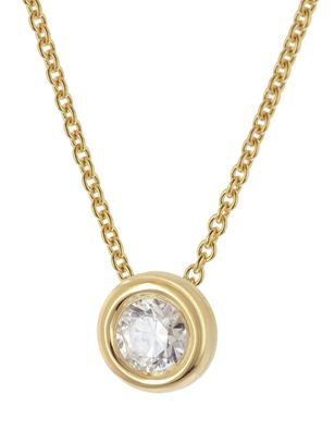 trendor Schmuck Anhänger Gold 333 mit Zirkonia Vergoldete Silberkette 21976