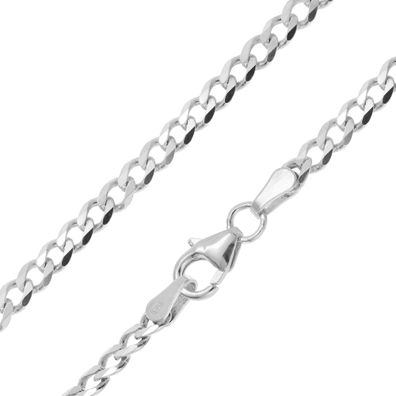 trendor Schmuck Panzerkette 925 Silber Rhodiniert Breite 3 mm 31030