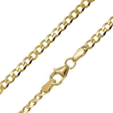 trendor Schmuck Panzerkette 925 Silber Vergoldet Breite 3 mm 31033