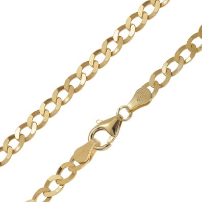 trendor Schmuck Herren Panzerkette 925 Silber Vergoldet Breite 4,5 mm 31039
