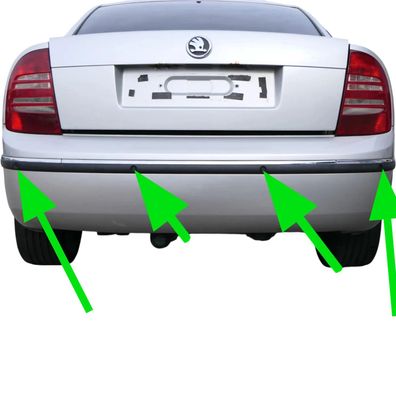 4x Skoda Superb 3U Einparkhilfe PDC Sensor Parksensor hinten Kabelbaum Geber