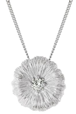 trendor Schmuck Damen-Kette mit Lotusblatt-Anhänger 925 Silber Rhodiniert 31162-01