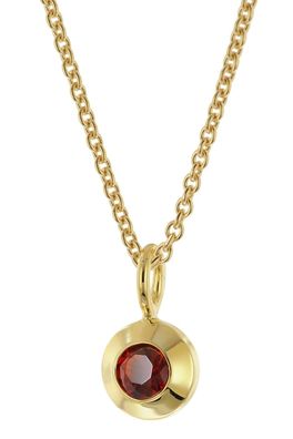 trendor Schmuck Damen-Halskette mit Rotem Zirkonia 925 Silber Vergoldet 31154-08