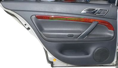 1x Skoda Superb 3U Türverkleidung Verkleidung Tür hinten links Leder onyx