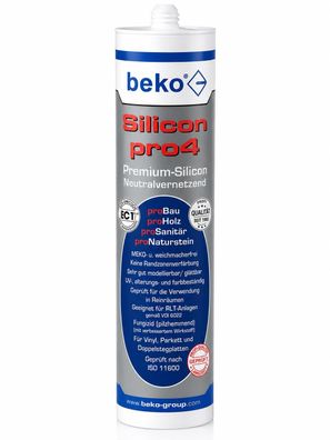 beko Silicon pro4 Premium-Silikon 310 ml | neutralvernetzend | verschiedene Farben