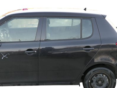 Skoda Fabia 5J Limousine Tür hinten links schwarz LF9R - ohne Anbauteile