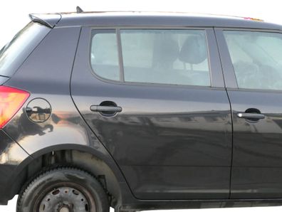 Skoda Fabia 5J Limousine Tür hinten rechts schwarz LF9R - ohne Anbauteile