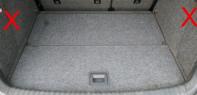 VW Tiguan 5N Ladeboden Verkleidung Abdeckung Kofferraum Teppich Boden