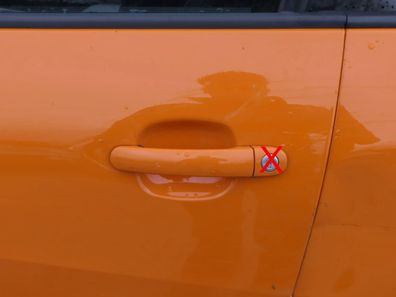 1x Polo Türgriff Tür Griff hinten/vorne links/rechts außen orange LP2C