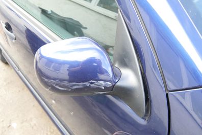 Skoda Fabia 6Y mechanischer Spiegel Außenspiegel rechts blau LF5U Glas