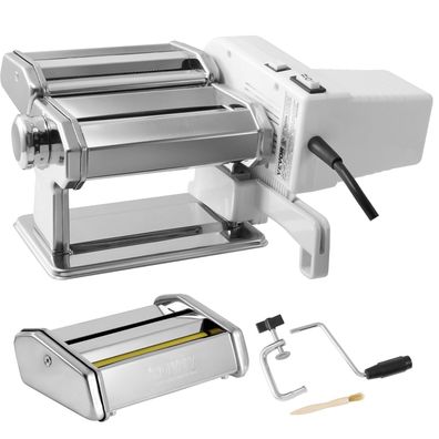 VEVOR Elektrische Nudelmaschine 9 Stufen 0,3-3 mm Edelstahl Pastamaschine