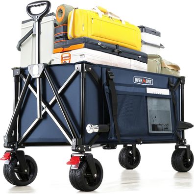 Overmont Bollerwagen faltbar 150 L bis 150 kg mit Getränkehalter Defekt