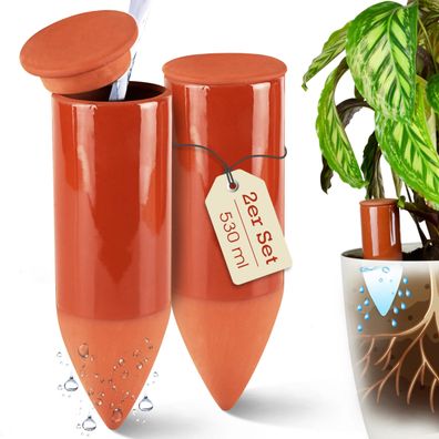 Livondo Terrakotta Bewässerungskegel 6 Stéck je 530 ml ohne Strom