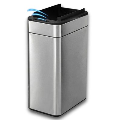 FlinQ Sensor-Mélleimer 60 L Edelstahl Silber beréhrungslos mit Touchpanel