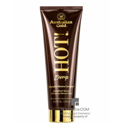 Australian Gold/ HOT! with Bronzer 250ml/ Solariumkosmetik/ Bräunungslotion