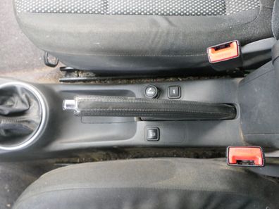 Skoda Roomster Handbremse Feststellbremse Leder schwarz Handbremshebel