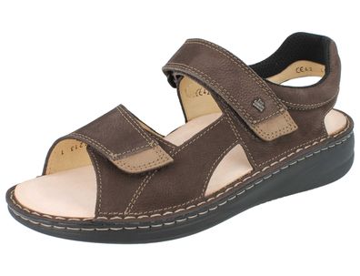 FINN Comfort Skiathos Herren Sandale dunkelbraun Nubukleder