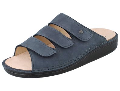 FINN Comfort Korfu Damen Herren Pantolette marineblau Nubukleder