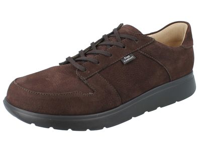 FINN Comfort Timaru Herren Halbschuhe mit Reißverschluss braun Nubukleder