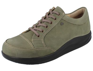 FINN Comfort Finnamic Huelva Herren Halbschuhe farngrün Nubukleder