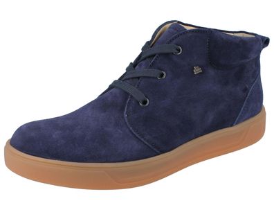 FINN Comfort FINNCO Mantua Damen und Herren Halbschuhe knöchelhoch blau Nubukleder