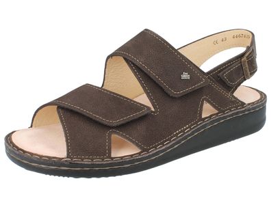 FINN Comfort Toro Soft Herren Sandale dunkelbraun Nubukleder