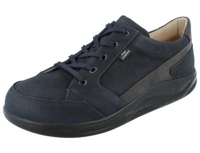 FINN Comfort Finnamic Huaraz Herren Schnürhalbschuhe mit Reißverschluss dunkelblau ge
