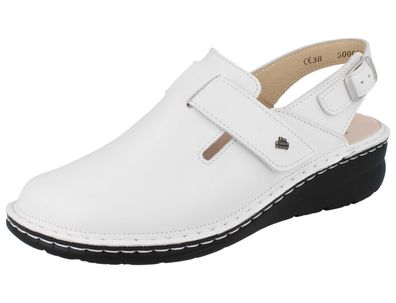 FINN Comfort Aveiro Damen Clog antistatic weiss Glattleder