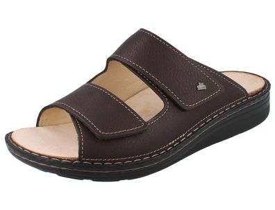 FINN Comfort Paterna Herren Pantolette dunkelbraun Glattleder