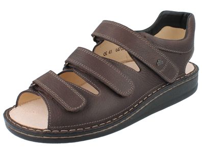 FINN Comfort Tunis Herren Sandalen dunkelbraun Glattleder