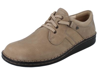 FINN Comfort Vaasa Herren Halbschuhe beige sand Nubukleder