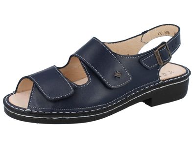 FINN Comfort Tahiti Damen Sandale blau Glattleder