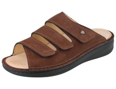 FINN Comfort Keros Herren Pantolette braun geöltes Nubukleder