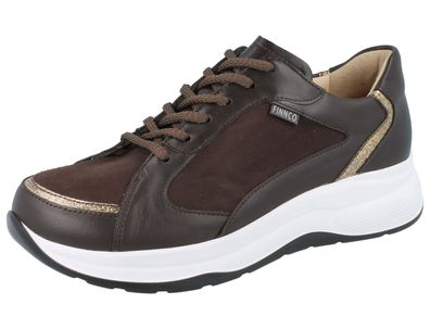FINN Comfort FINNCO Piccadilly Damen Halbschuhe braun Glitter Leder