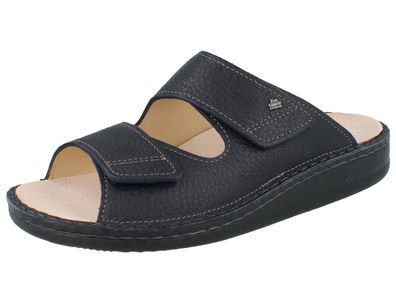 FINN Comfort Riad Herren Pantolette blau Glattleder