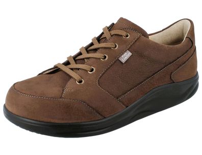 FINN Comfort Finnamic Huaraz Herren Schnürhalbschuhe mit Reißverschluss nussbraun Nub