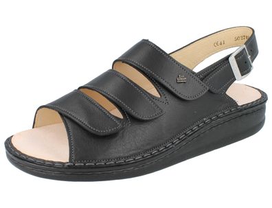 FINN Comfort Sylt Herren Sandale schwarz Glattleder