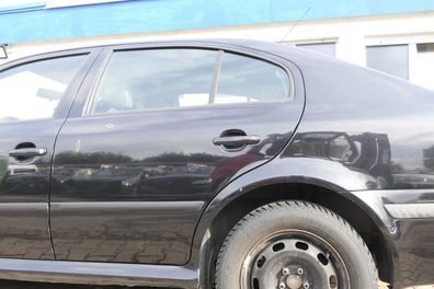 Skoda Octavia 1U Limousine Tür hinten links schwarz LF9R