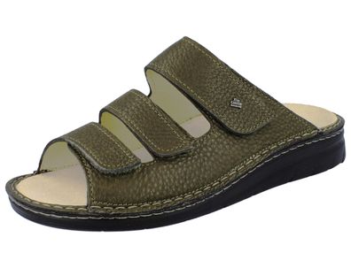 FINN Comfort Mataro Herren Pantolette grün Nubukleder