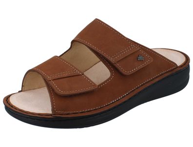 FINN Comfort Psara Herren Pantolette dunkelblau beige Nubukleder
