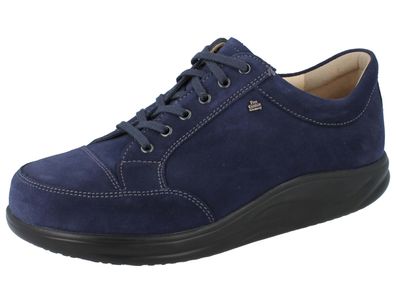 FINN Comfort Finnamic Huelva Herren Halbschuhe blau indigo Velourleder