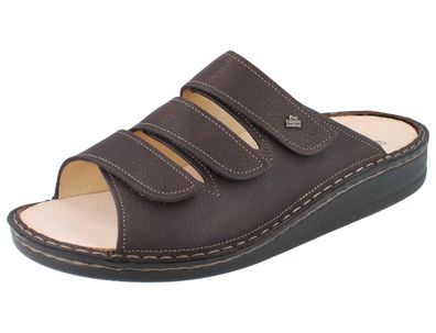 FINN Comfort Korfu Herren Pantolette dunkelbraun Nubukleder